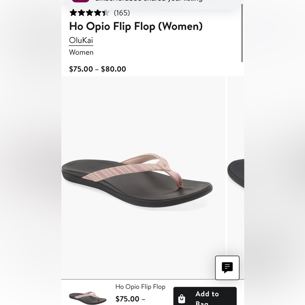 OluKai HO’OPIO Pink Clay/Stripe Sandals